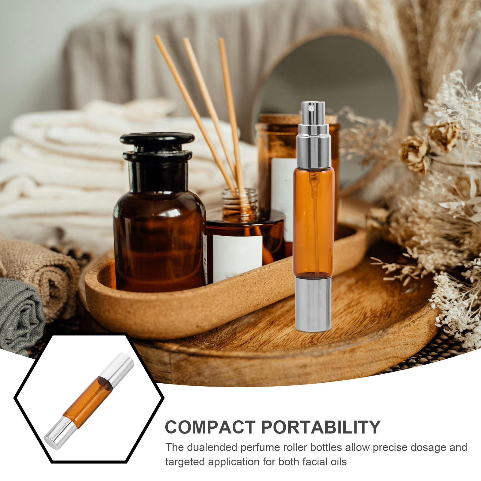 Juego de 8 botellas de vidrio  - Perfume Travel Set reseña y precio